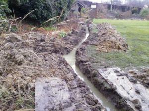 Croquet Lawn electricity trench