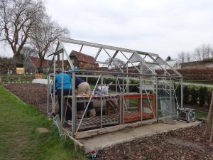 2016 Old Tenant's Garden greenhouse being dismantled
