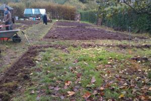 2013 Rotovating the new beds